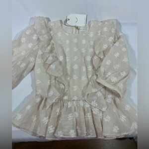 FREE THE ROSES FLORAL PRINT RUFFLE BLOUSE BOHO‎ FREE SPIRITED AESTHETIC XS IVORY